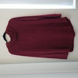 Euc burgandy red super soft tunic sweater size 1x 14-16